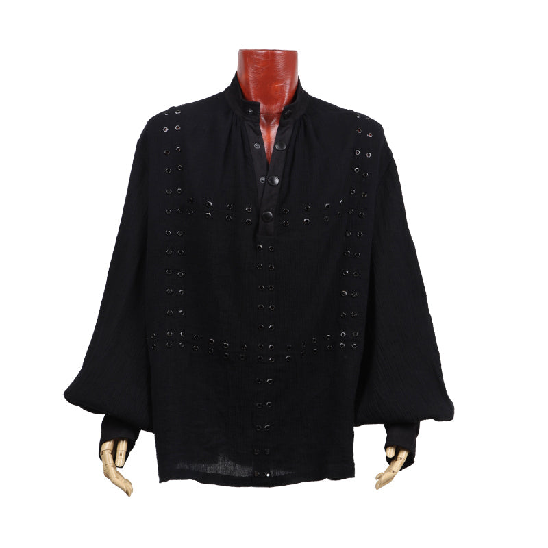 Y-526 Translucent Cotton Long Sleeve Punk Shirts For Men