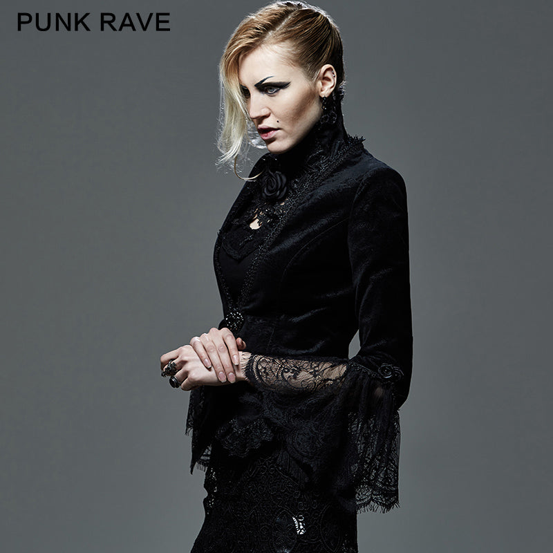 Y-583 Lace Short Gothic Coats For Women