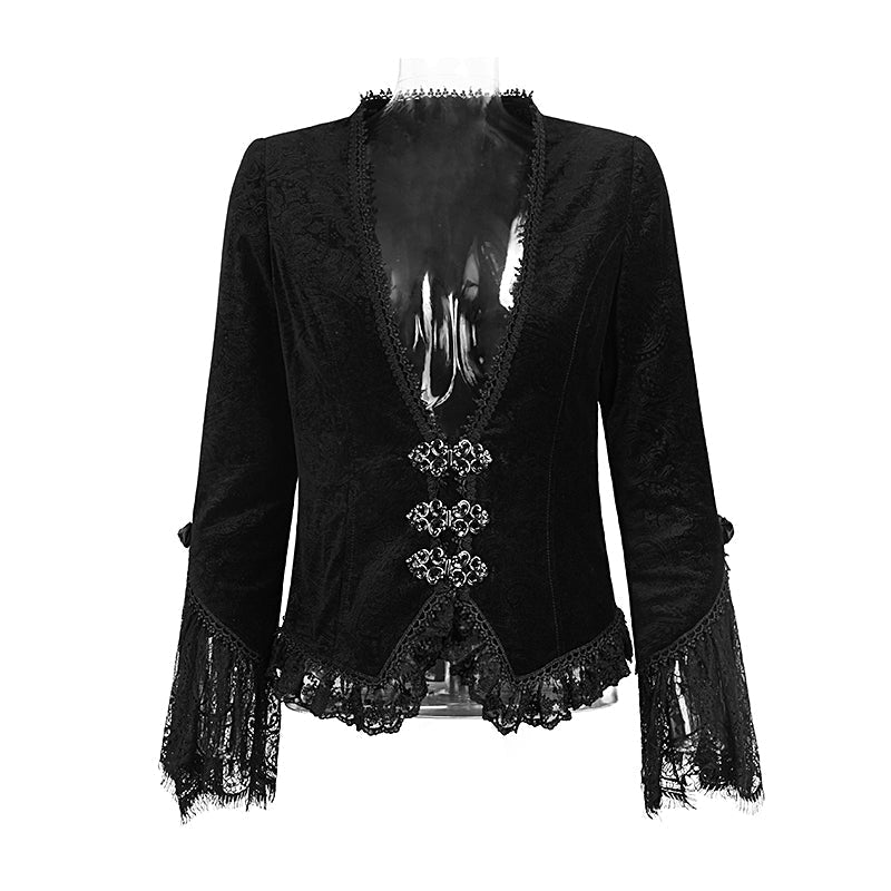 Y-583 Lace Short Gothic Coats For Women