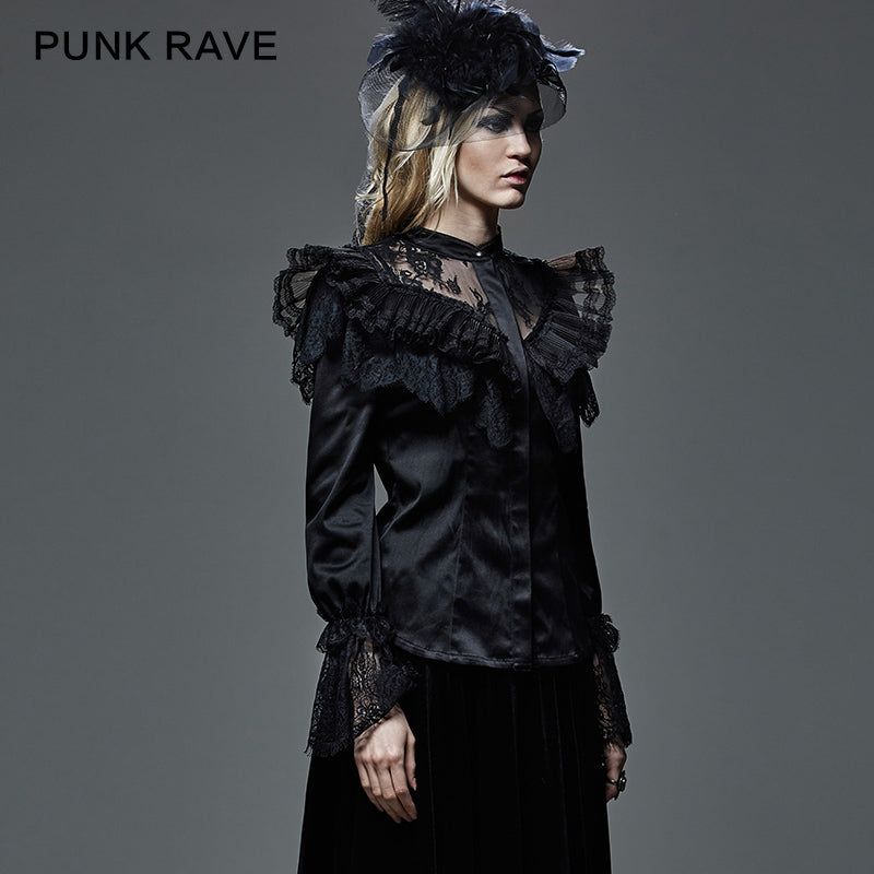 Y-587 Autumn Stylish Lace Gothic Shirt For Women