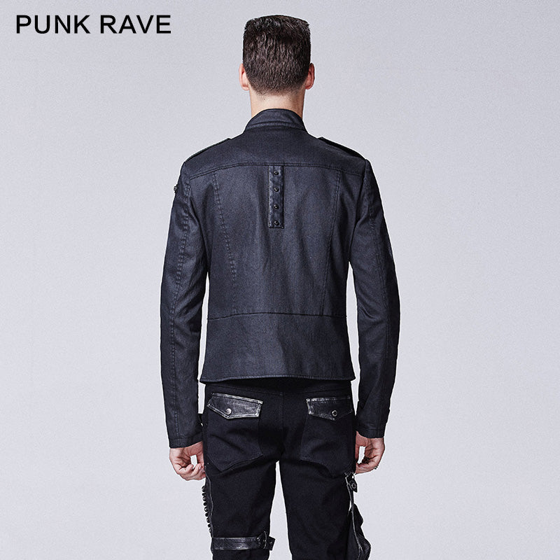 Y-610 Across An Arm Printed Skull Punk Jacket For Men