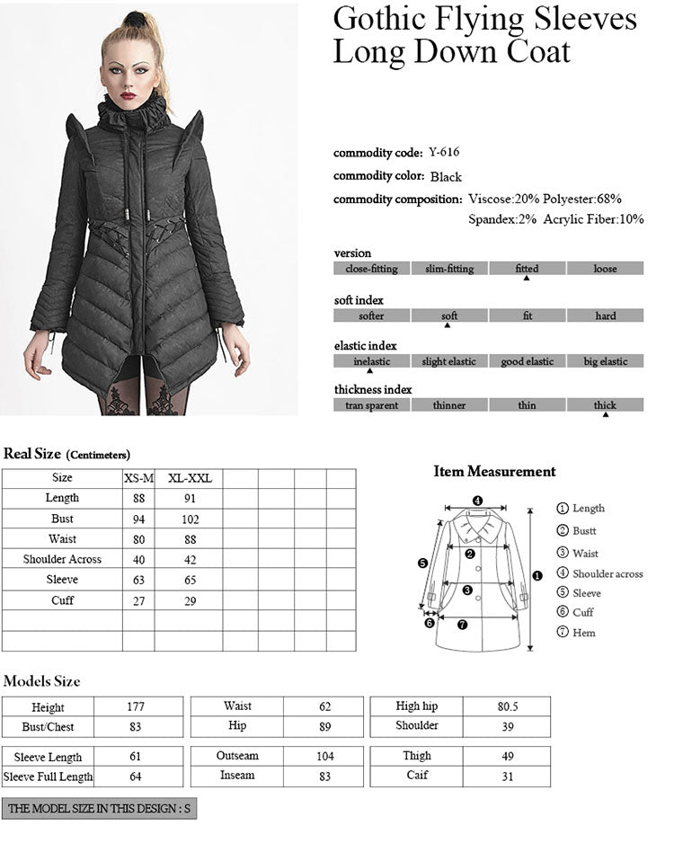 Y-616 Original Design Long Gothic Jacket For Women