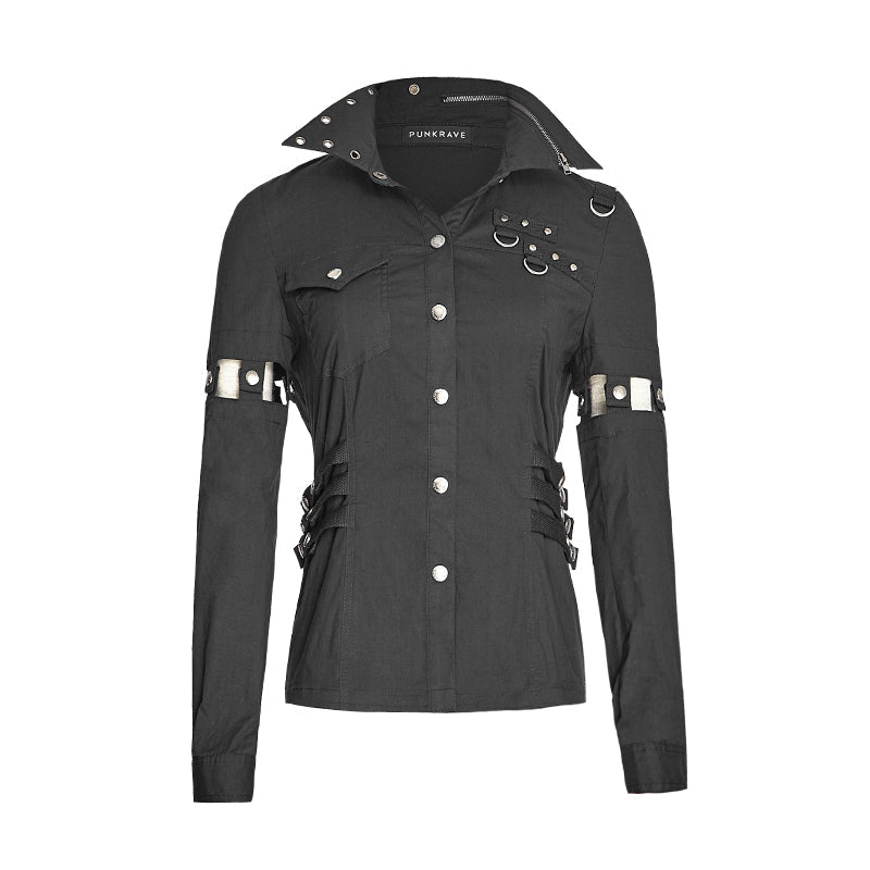 Y-617 Christmas Dark Military Thick Punk Shirts With Long Sleeves