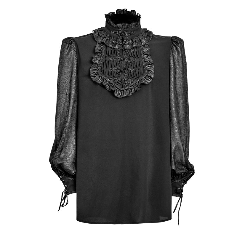 Y-639 Spring Christmas Attractive Gothic Shirt With Plate Buttons