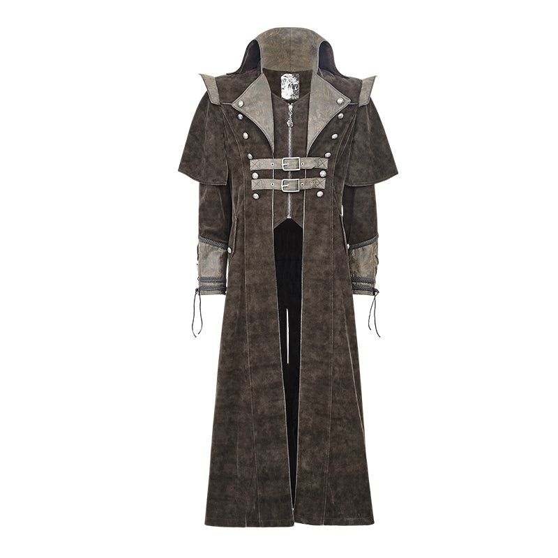 Y-654 Military Cape Style Modern Gothic Trench Coats For Men