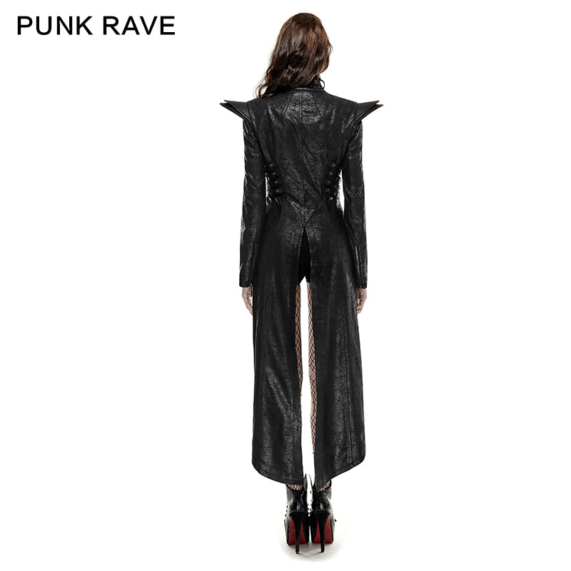 Y-670 Steampunk Domineering Sexy Leather Gothic Coat