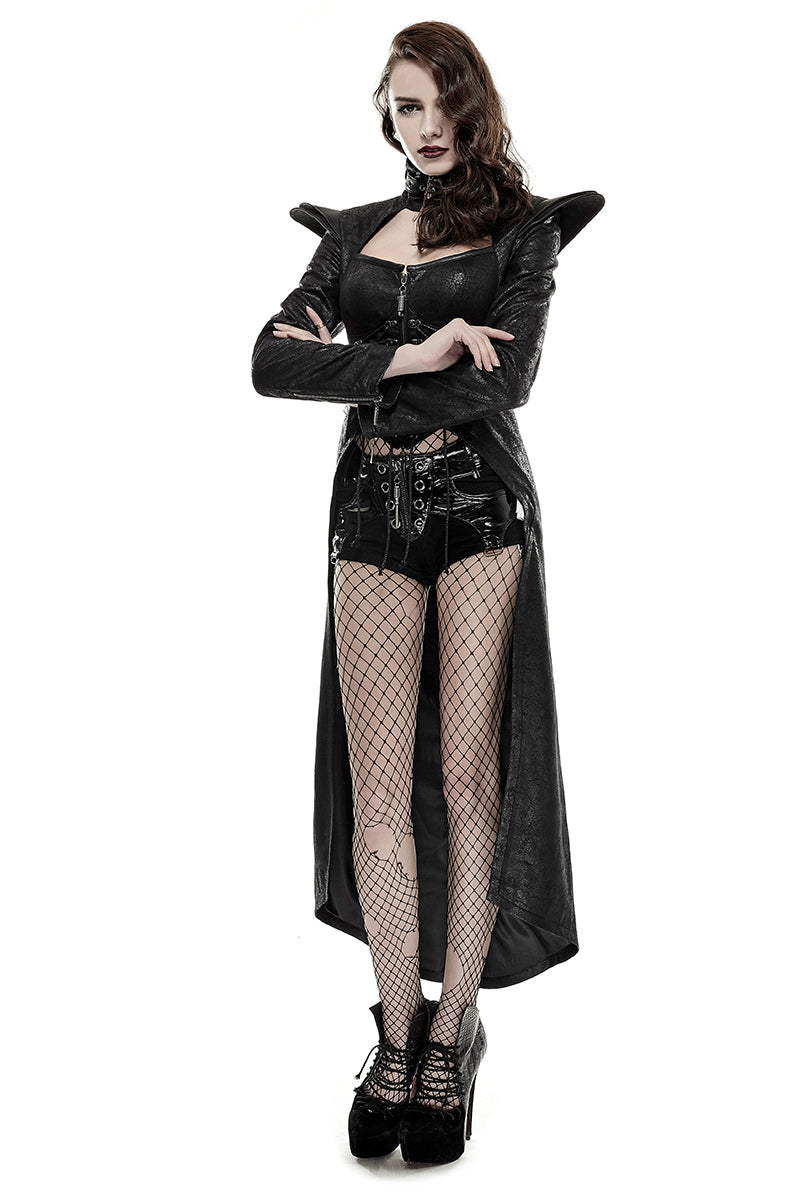 Y-670 Steampunk Domineering Sexy Leather Gothic Coat