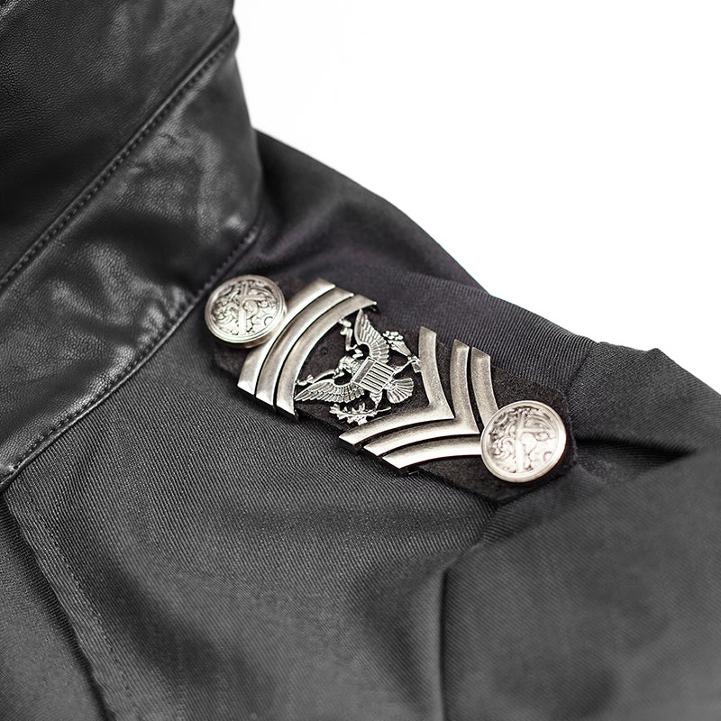 Y-685 Twill Fabric Punk Shirts With Drawing String Military Uniform