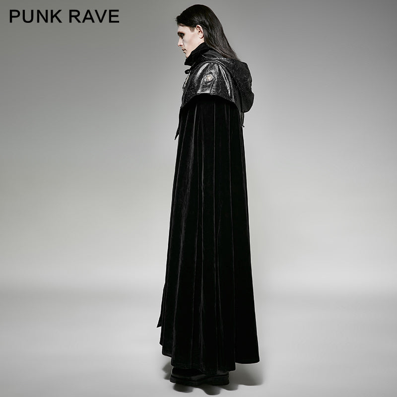 Y-693 Retro Delicate Long Gothic Trench Coats With Hoody