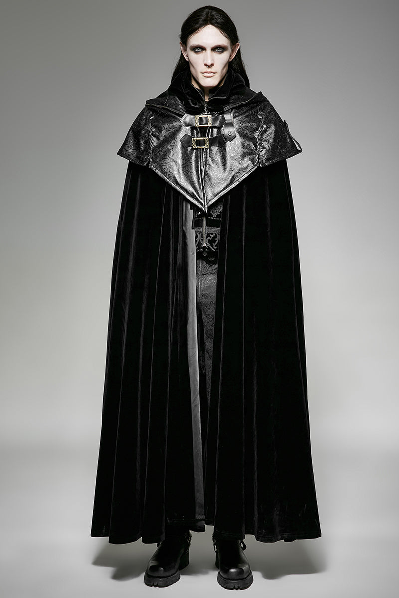 Y-693 Retro Delicate Long Gothic Trench Coats With Hoody