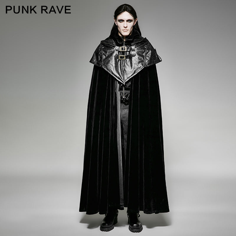 Y-693 Retro Delicate Long Gothic Trench Coats With Hoody