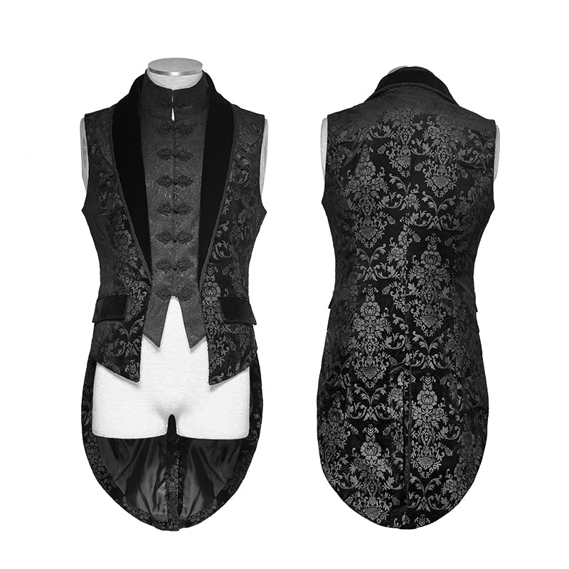 Y-696 Gorgeous Fake Two Pieces Gothic Military Jackets With Lace Weaving Pattern