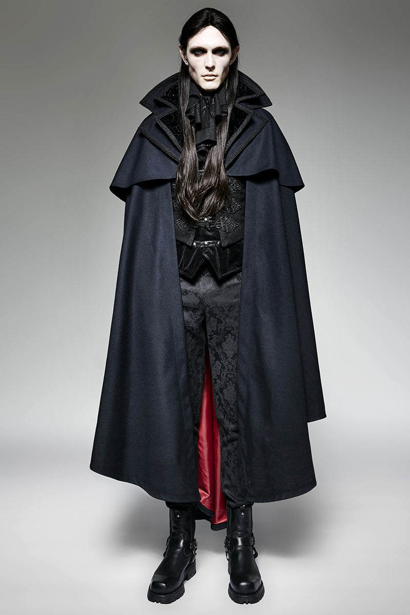 Y-709 Luxury Gothic Trench Coats With Pattern Like Vampire Count Cape