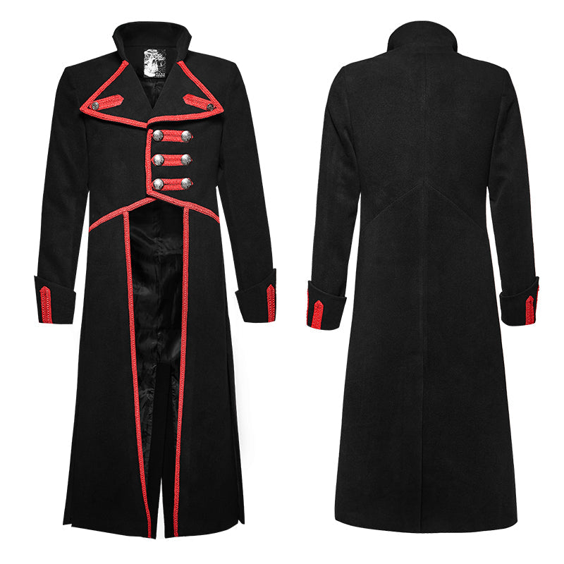 Y-713 Irregular Long Punk Trench Coat Using Western Wool