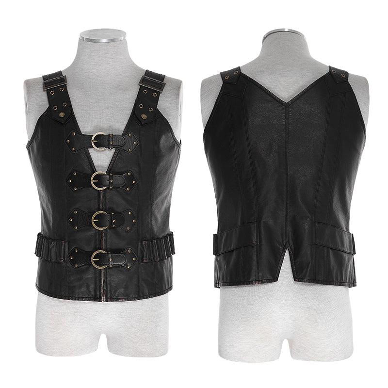 Y-724 Cool Army Style Punk Vest With Clip