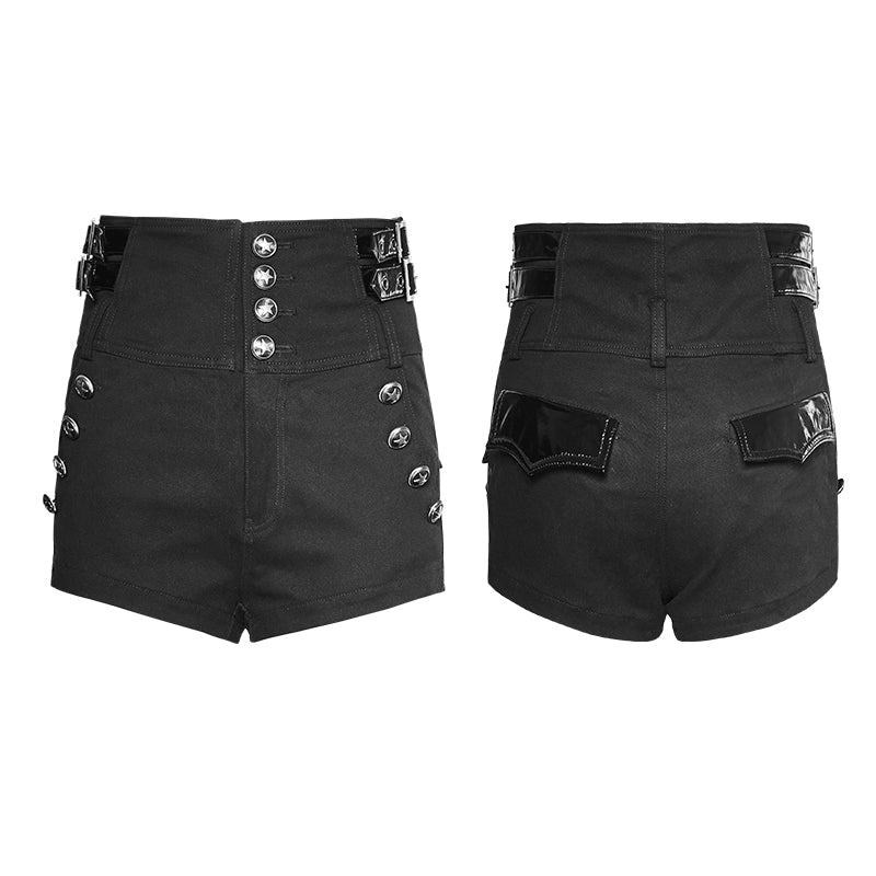 K-272 New Summer Design Military High-waist Versatile Short Punk Pants