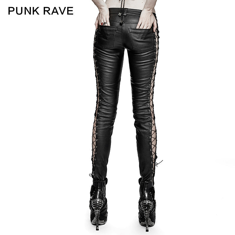 K-274 New Unique Design Vertical Striped Binding Side Punk Pants