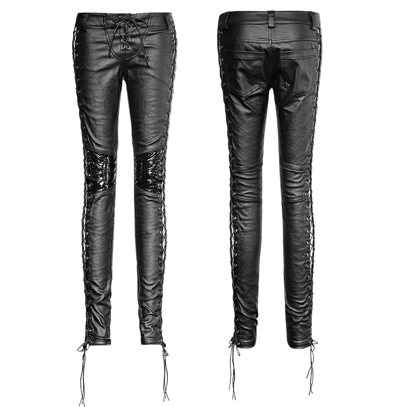 K-274 New Unique Design Vertical Striped Binding Side Punk Pants