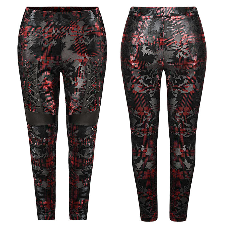 DK-454XCF Dark silhouette vase velvet Leggings