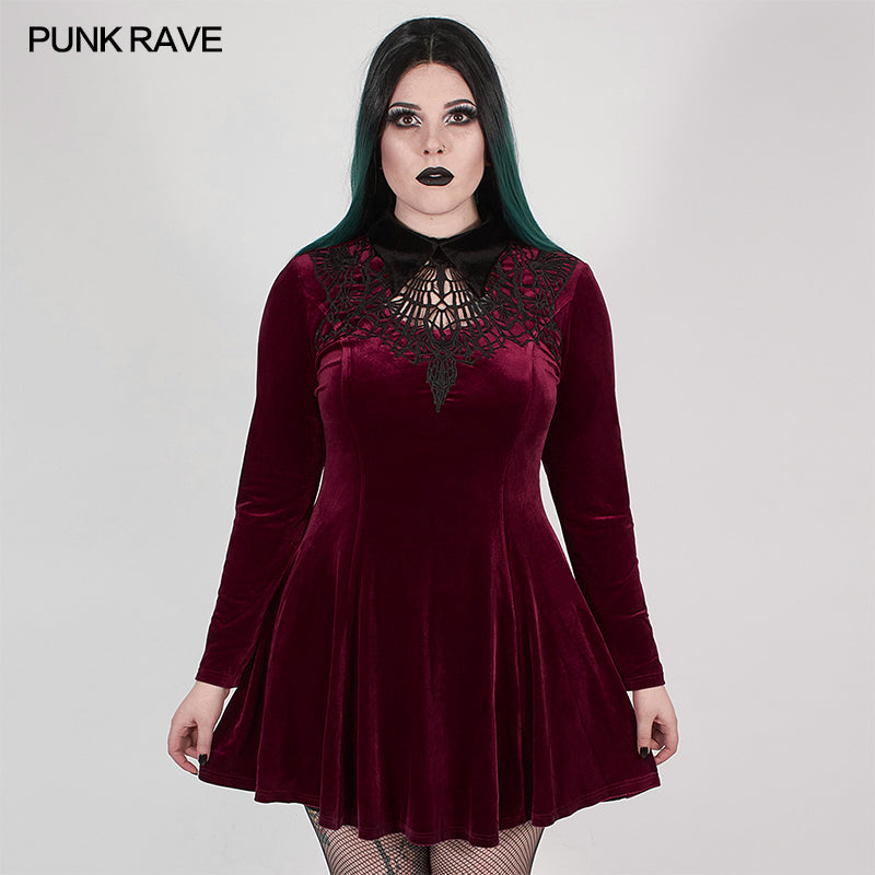 DQ-509LQF Goth dark night vines dress