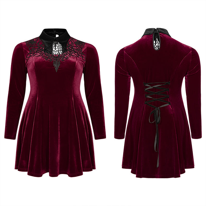 DQ-509LQF Goth dark night vines dress