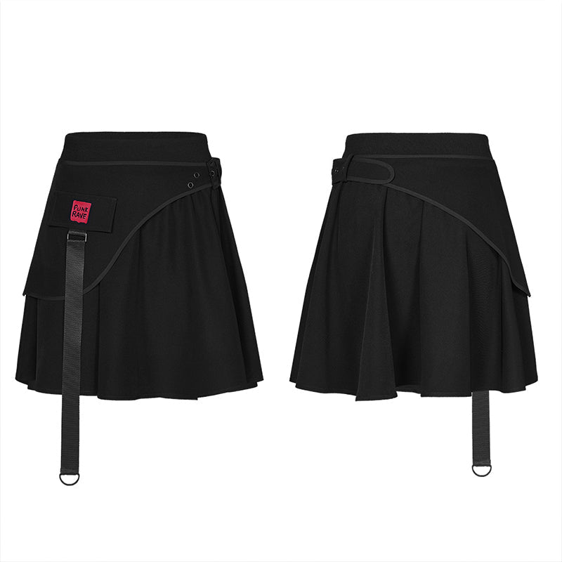 RQ-003BQ Punk waist-sealing pleated skirt