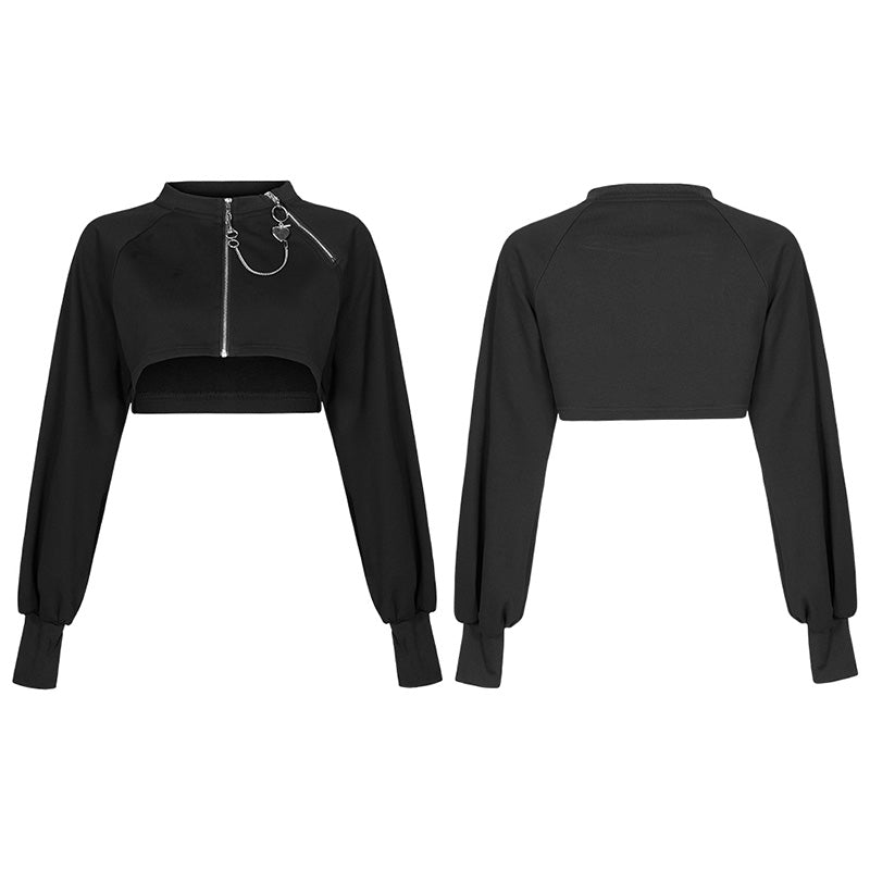 OPT-544 Double zippers Cardigan hoodie