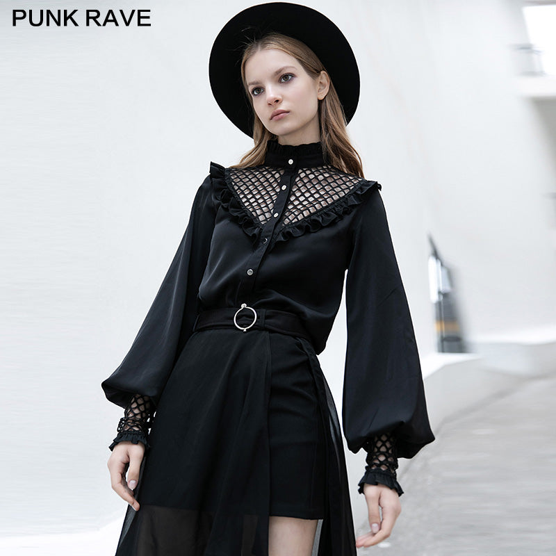 OPY-460CCF Gothic style mesh chiffon shirt