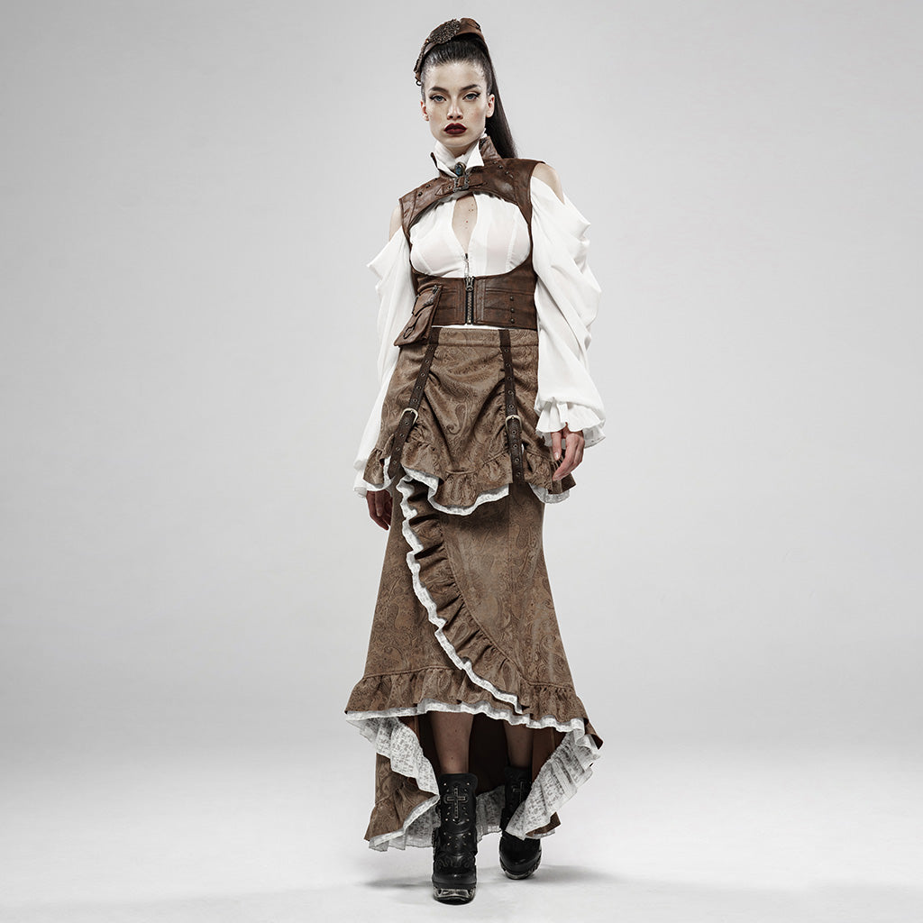 WQ-441BQF Steampunk Gorgeous Noble Fishtail Skirt