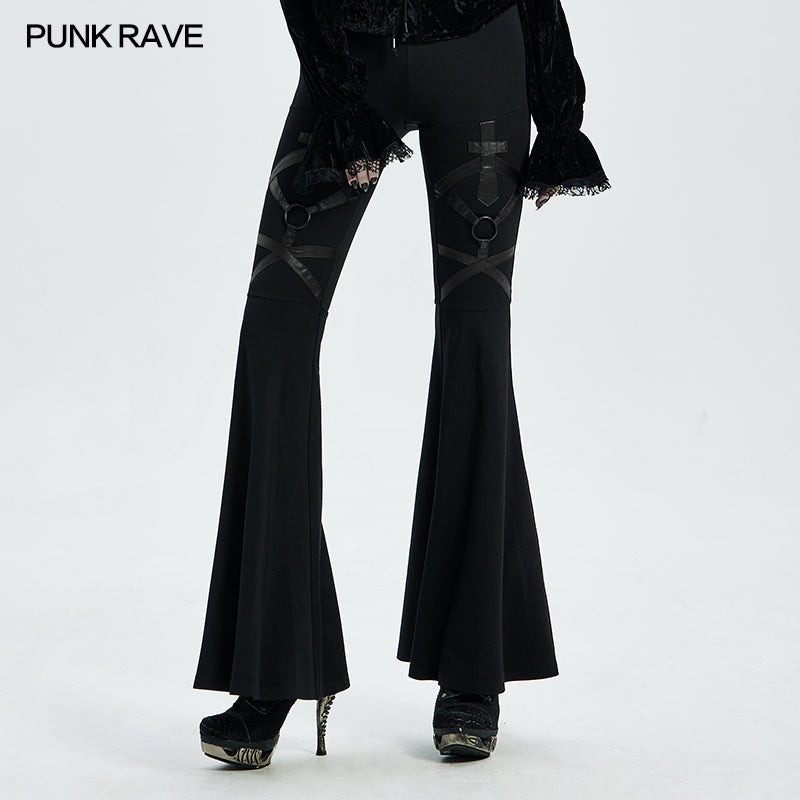 WK-458DDF Gothic flared trousers