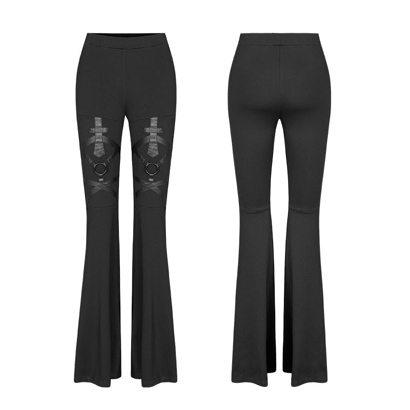 WK-458DDF Gothic flared trousers