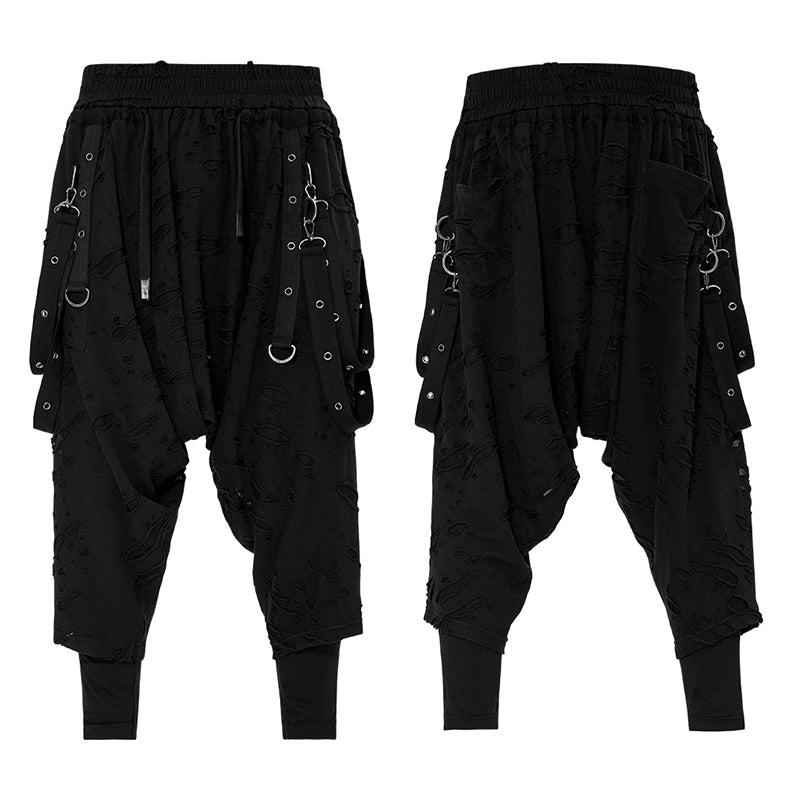 WK-525DQM Dark loose crotch pants