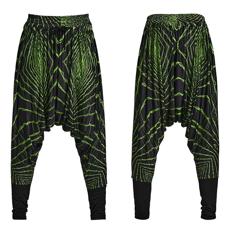 Cyber knit false two-piece trousers