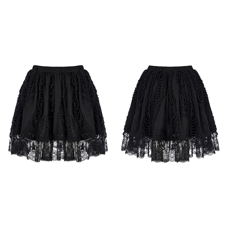 WLQ-101BQF Lolita ragged texture knitted skirt