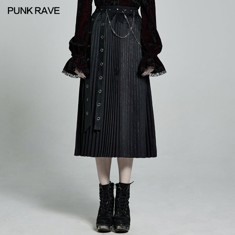 WQ-529BQF PUNK velvet skirt