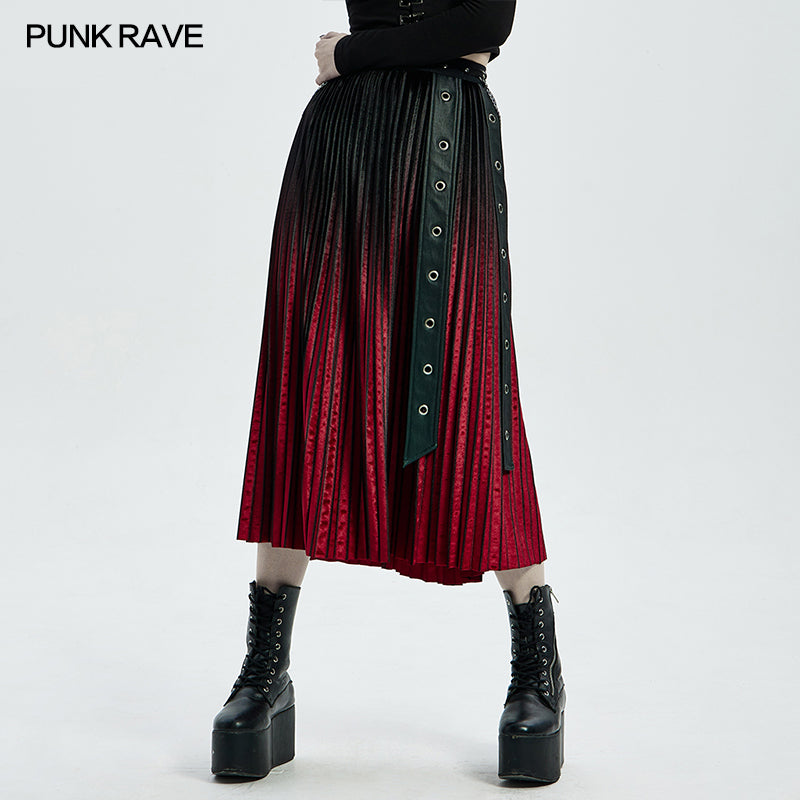 WQ-529BQF PUNK velvet skirt