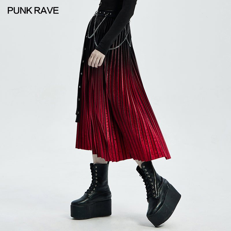 WQ-529BQF PUNK velvet skirt