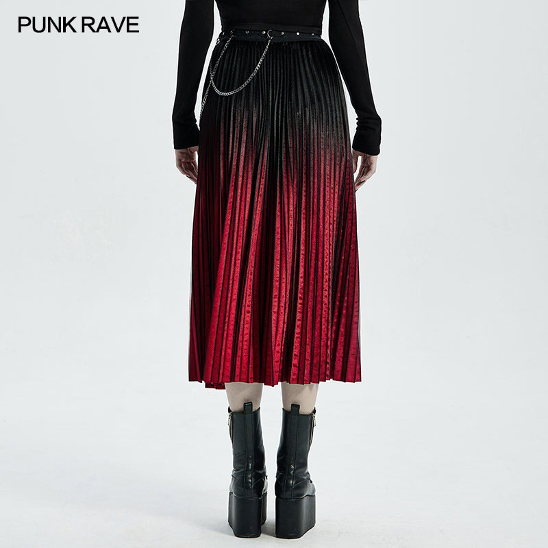 WQ-529BQF PUNK velvet skirt