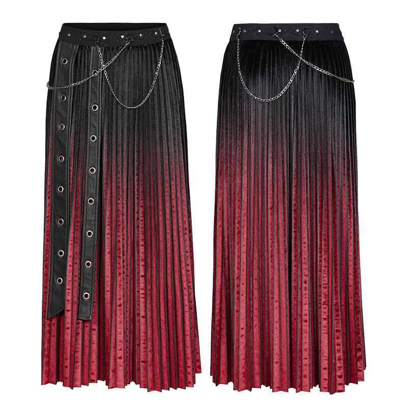 WQ-529BQF PUNK velvet skirt