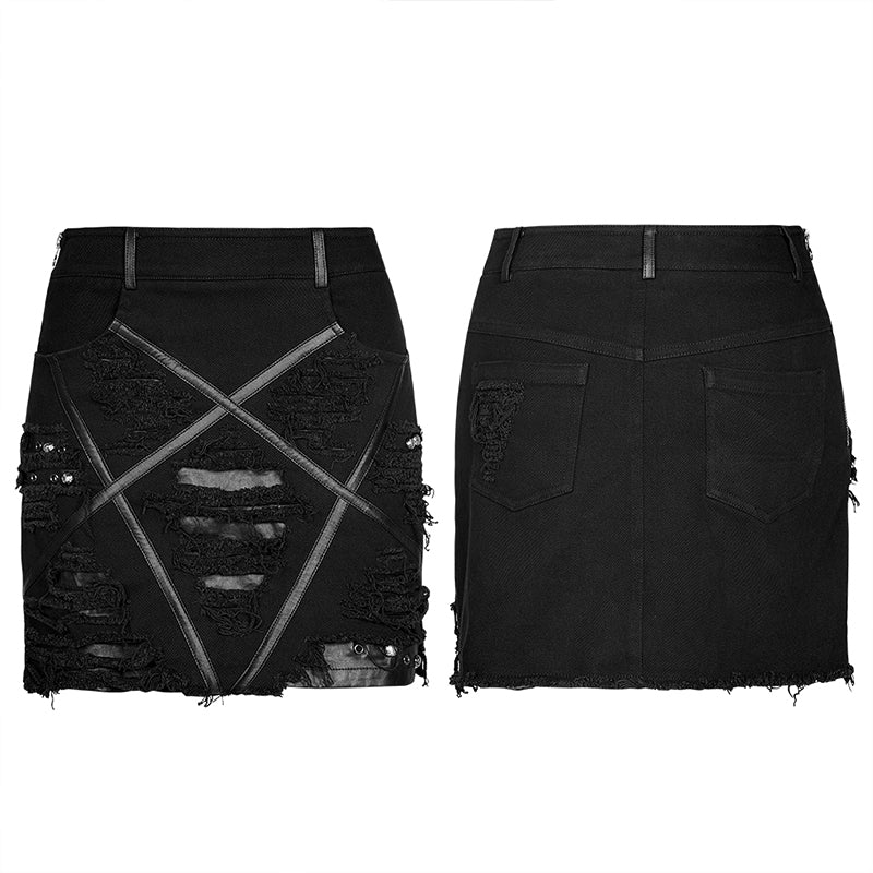 WQ-537BQF Gothic decadent womens skirt