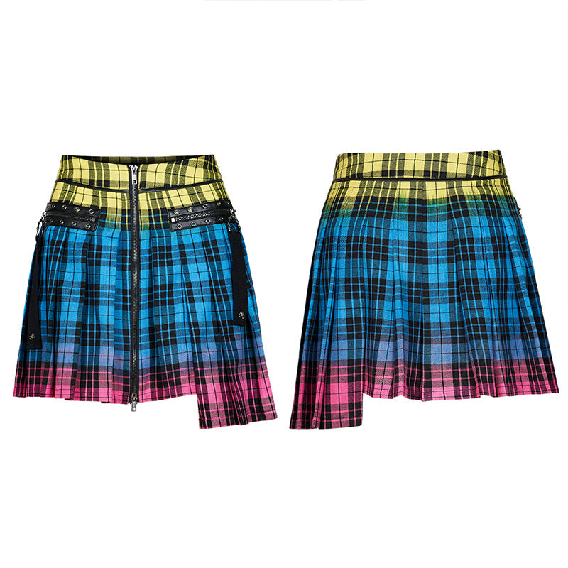 WQ-538BQF PUNK plaid half skirt