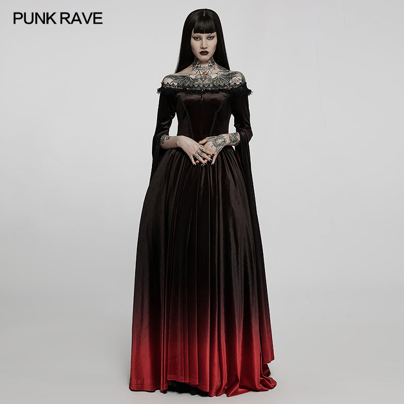 WQ-599LQF 2022 Gothic gradient gown dress