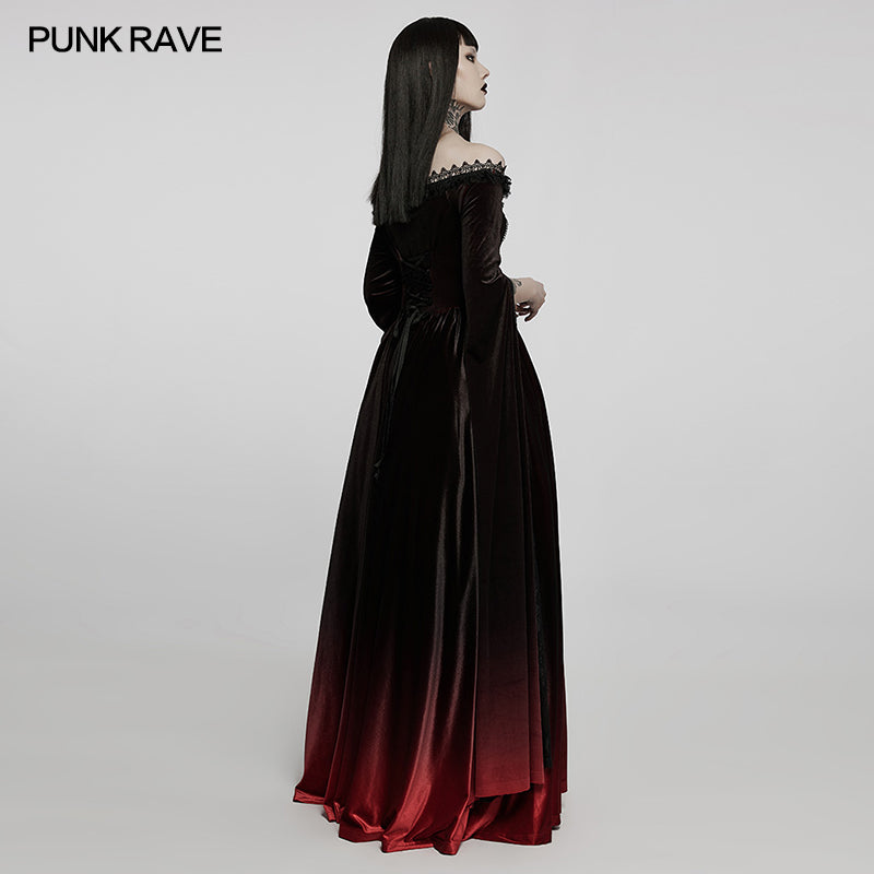 WQ-599LQF 2022 Gothic gradient gown dress