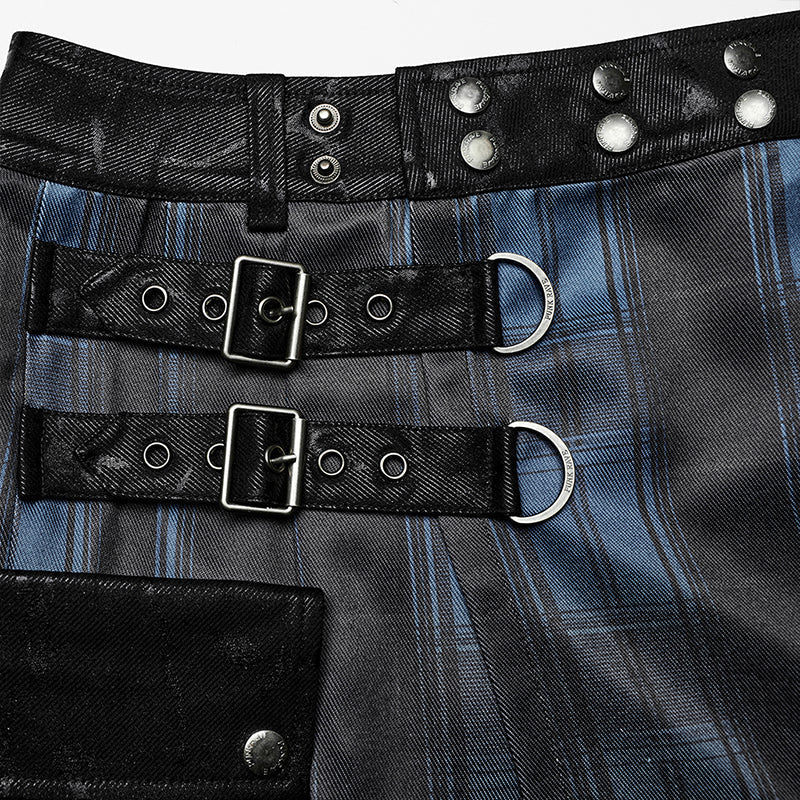 WQ-632BQM Punk gradient scottish kilt