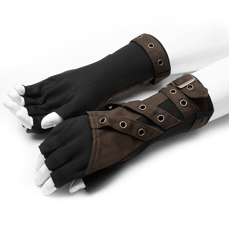 WS-423SSM Steampunk knit gloves