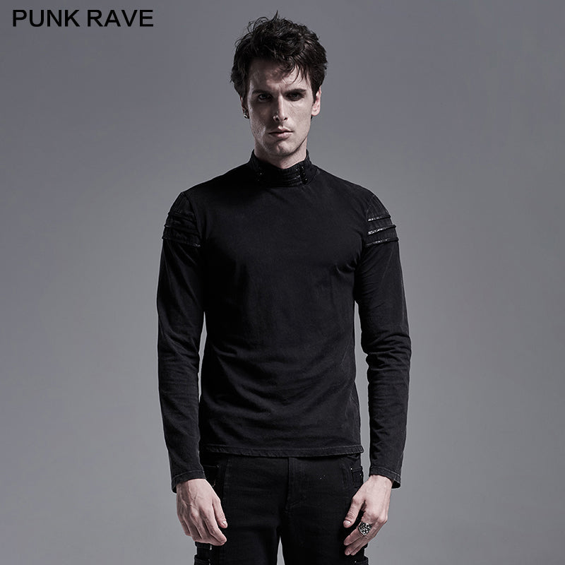 WT-635 Simple everyday Gothic long sleeve T-shirt