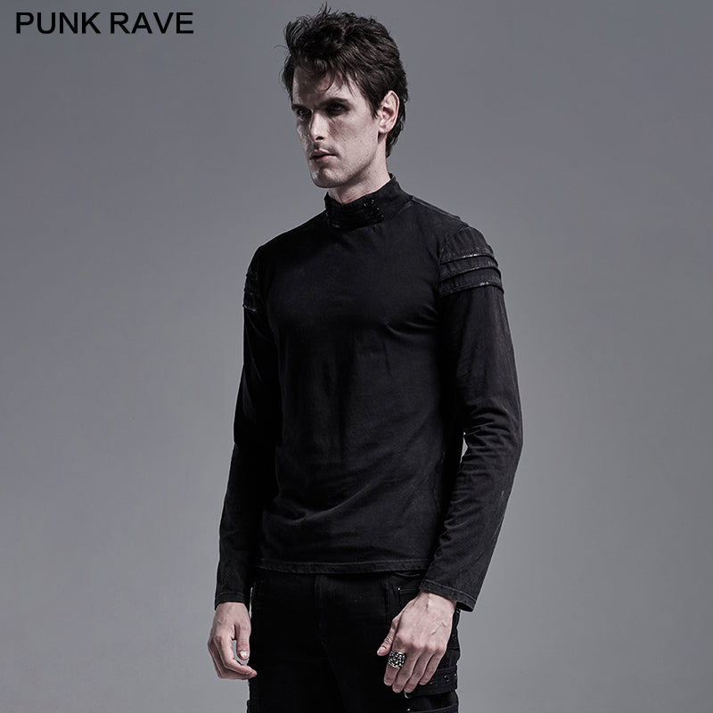 WT-635 Simple everyday Gothic long sleeve T-shirt