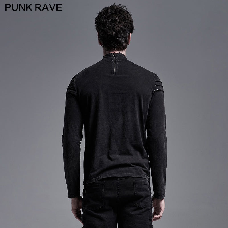 WT-635 Simple everyday Gothic long sleeve T-shirt