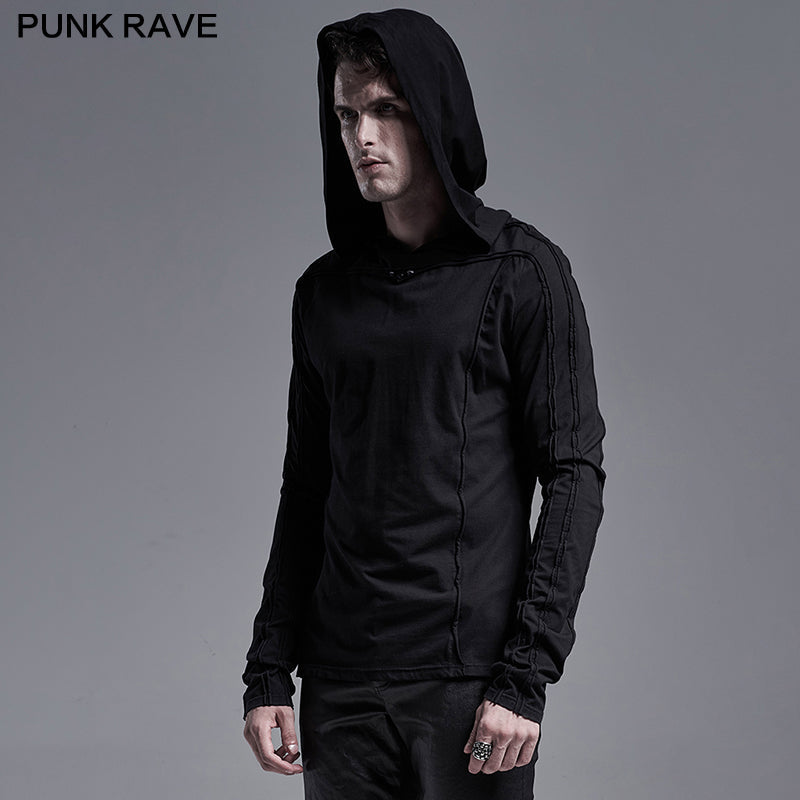 WT-637TCM Simple dark long sleeve T-shirt