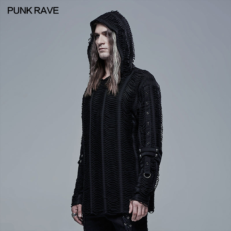 WT-688TCM Goth Loose Knit Hoodie